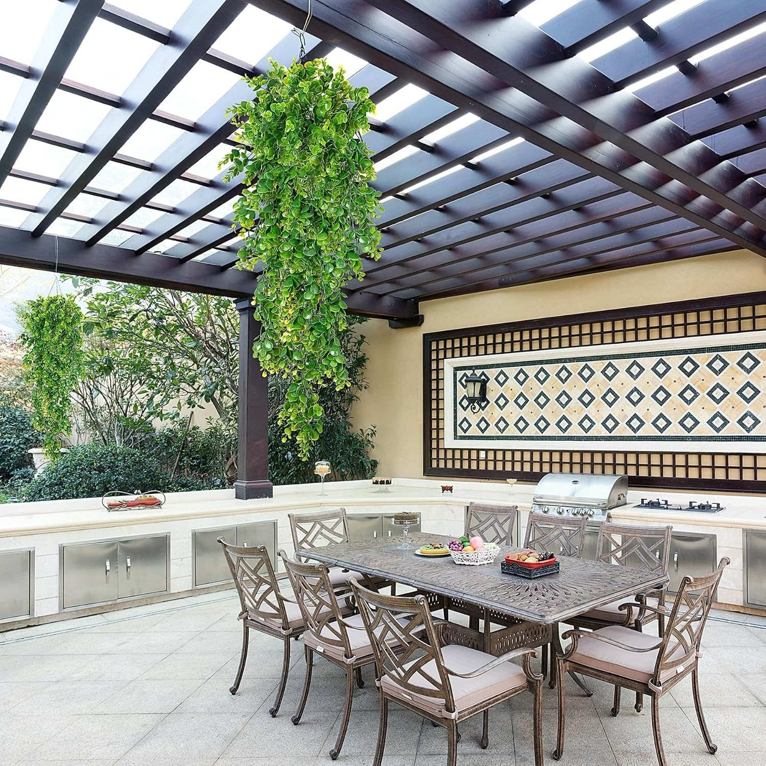Versatile 2pcs Artificial Eucalyptus Vines for -Round Home & Garden Decor