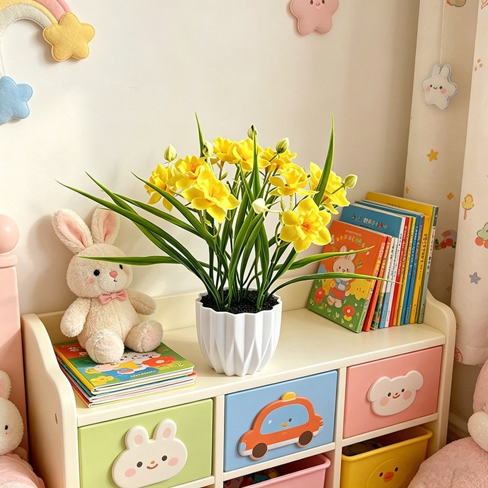26.5 x 9.5cm Narcissus Flower Arrangement in Pot for Indoor Floral Styling