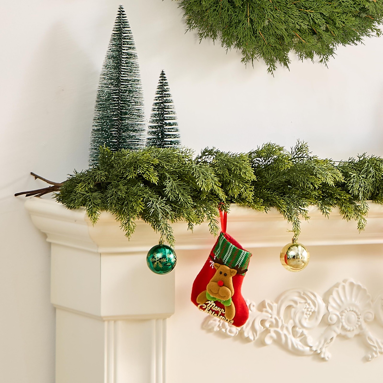 Real Touch Cedar Stems – Realistic Artificial Faux Greenery Pine Branches for…