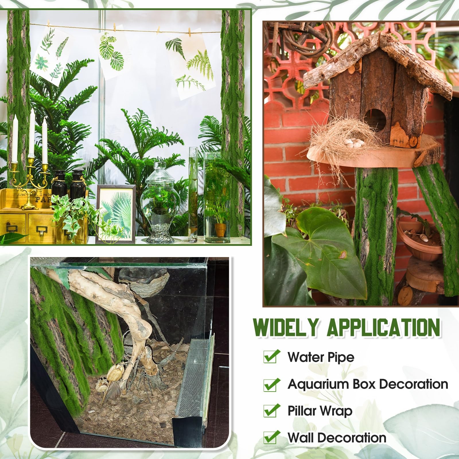 2 Packs Artificial Moss Bark 11.8 x 11.8 inches Tree Plants Bark DIY for Tree…