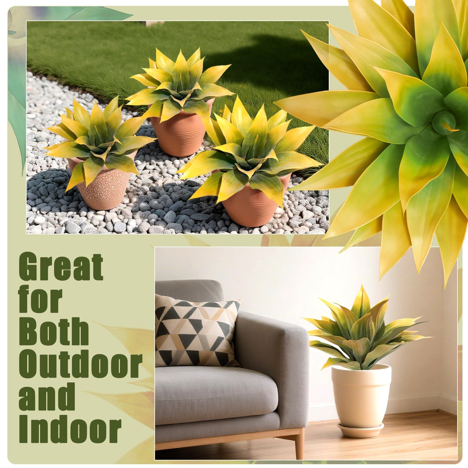 Best Artificial Agave Plants, Realistic UV Resistant Fake Aesthetic Plants for