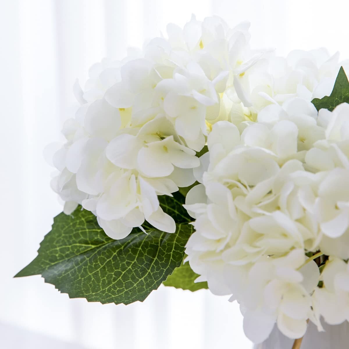 3pcs 25in Artificial Realistic Hydrangea Flowers 3D Real Touch 25in Extra Long