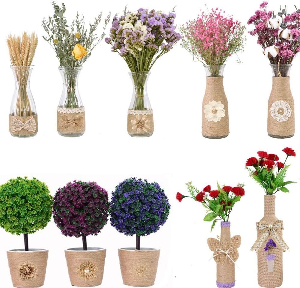 30PCS Rustic Burlap Flowers Set: Perfect for Weddings & DIY Crafts Elegance