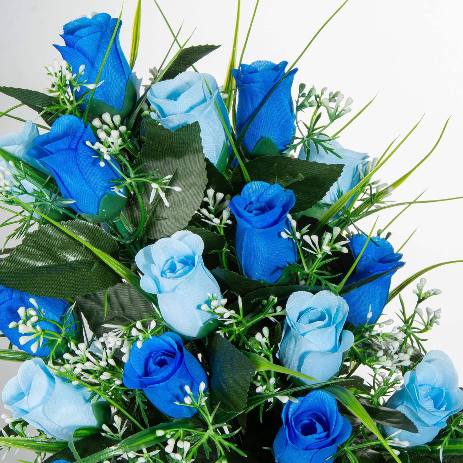 2 Sets Artificial Cemetery Flowers, Grave Decorations Roses, Memorial Flowers…