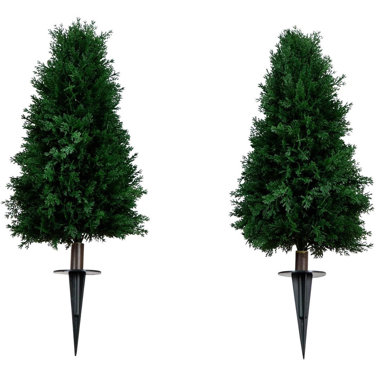Nearly Natural 2.5 ft UV Resistant Artificial Boxwood Tree w/Stake Set of 2