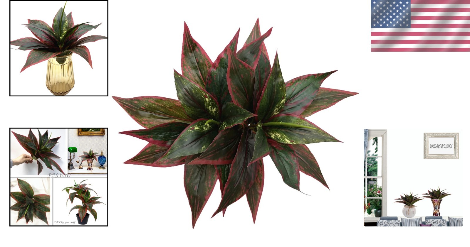 Set of 2 Vibrant 10-Inch Faux Agave Plants – Perfect for Parties or Offices!