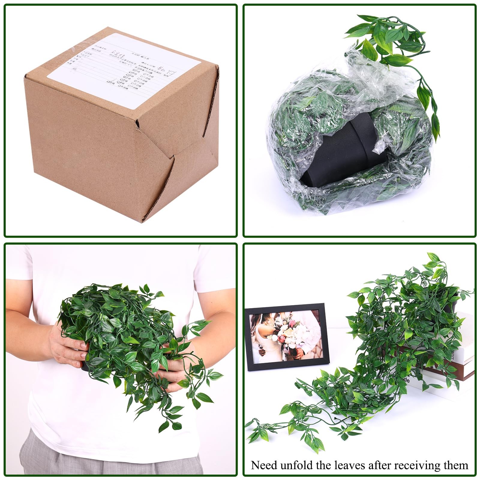 Artificial Hanging Plants – Small Potted Decor for Indoor Outdoor Office Shelf