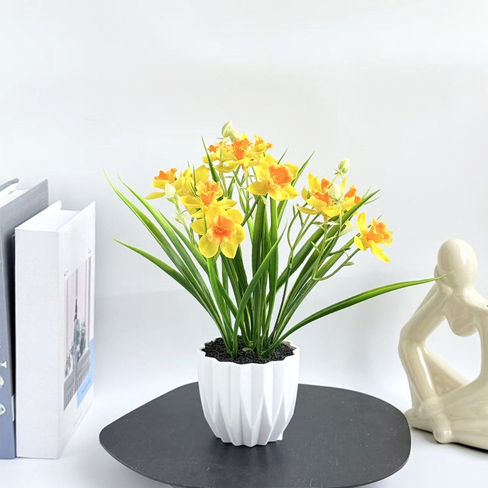 26.5 x 9.5cm Narcissus Flower Arrangement in Pot for Indoor Floral Styling