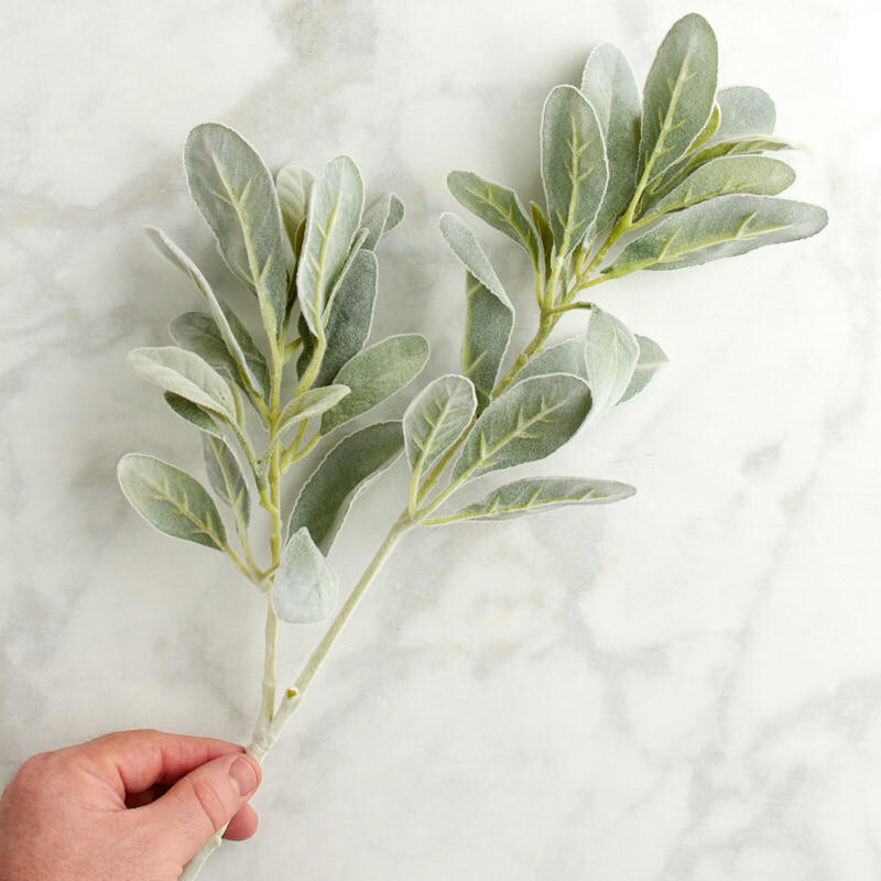 Set of 4 Factory Direct Craft Artificial 28″ Lamb’s Ear Sprays