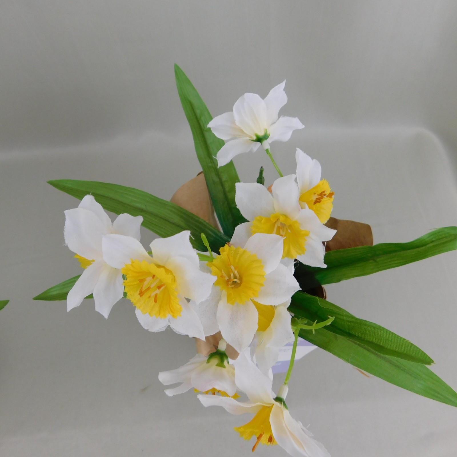 Lot 4pc Tulips & Daffodils 13″ Artificial Flower Pots Spring-Easter Decor #C498