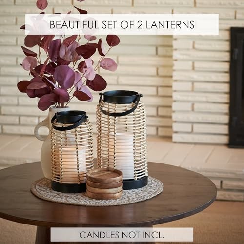 Natural Rattan Boho Lanterns – Handcrafted Chic Decor to Enhance Your Home – …