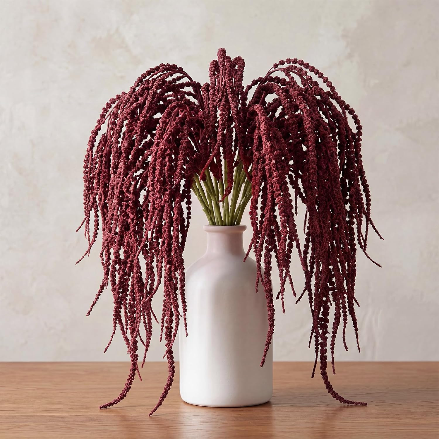 6 Pcs Green 35 Inch Amaranthus Artificial Flower Hanging Plants Faux Amaranthus