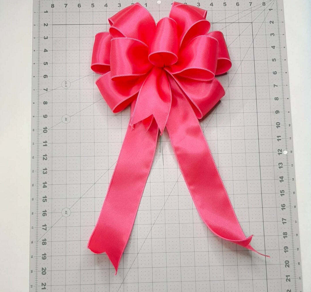 Fuchsia Pink Satin Bow