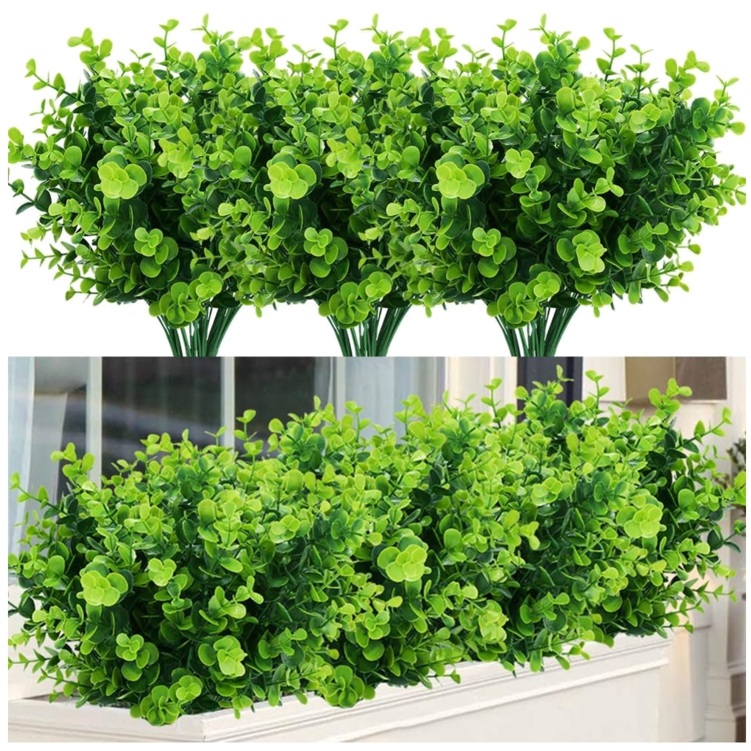 Realistic Artificial Boxwood Plants – Set of 24