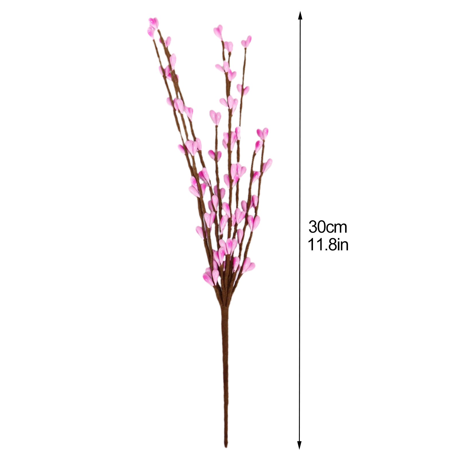 White Green Pink Easter Berry Stems 30cm Decor