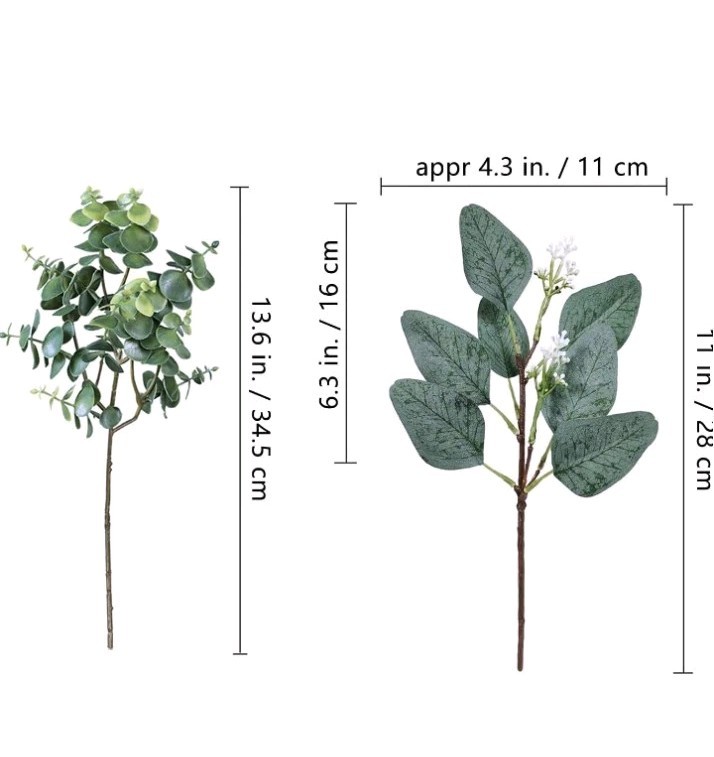 10pc Mixed Faux Eucalyptus Leaves Stems Floral Bouquet Craft Wedding Home Decor