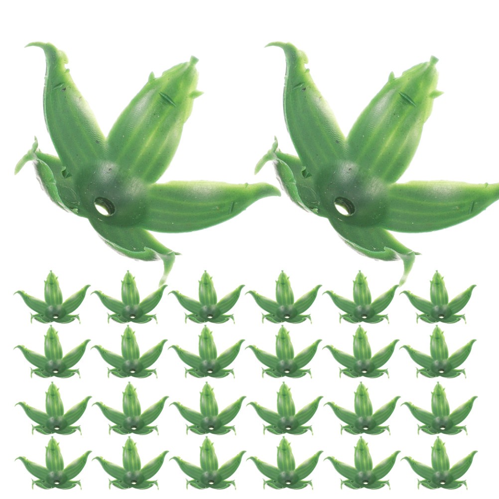240Pcs Reusable Plastic Flower Sepals Artificial Rose Parts Green Floral Decor