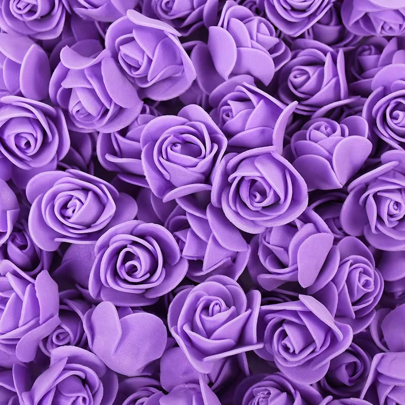 50/100/200Pcs 3.5Cm PE Foam Rose Head Artificial Flower for Wedding Birthday Par