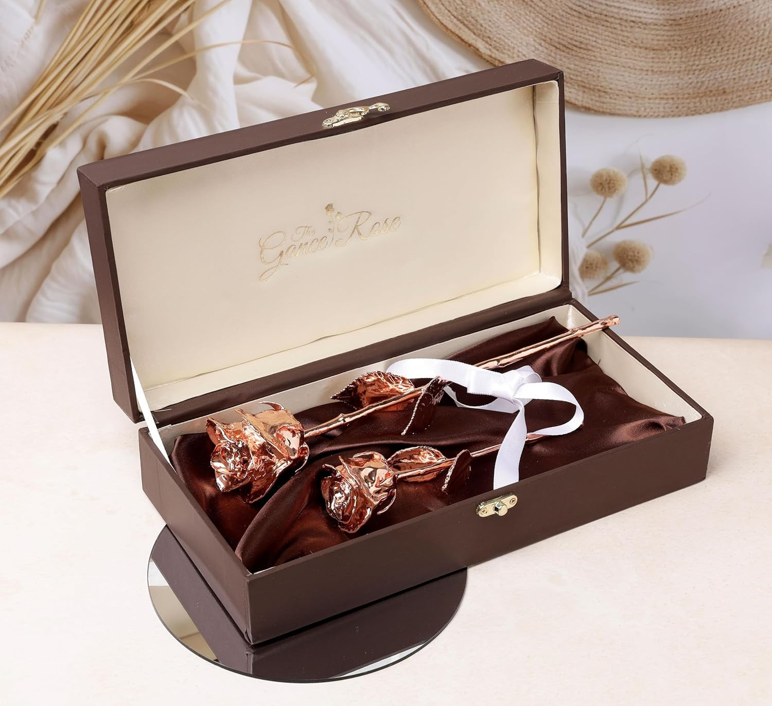 24K Rose Gold Dipped Handmade Rose in Gift Box – Perfect for Any Occasion
