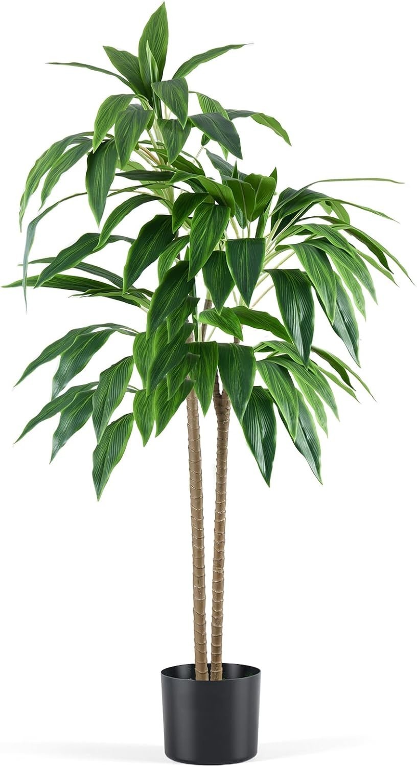 Compact 51in Faux Dracaena Indoor Tree – Greenery Without Maintenance