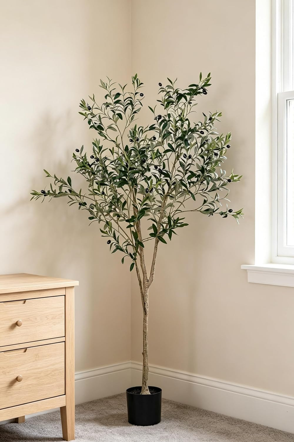 Artificial Olive Tree for Living Room Decor, 6FT Bendable Fake Plants Artificial