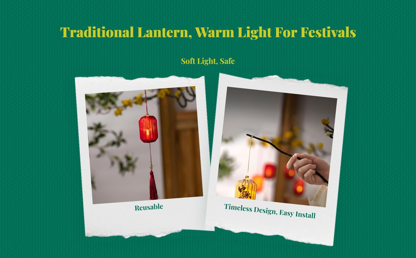 Mid-Autumn Festival Lantern Waterproof Outdoor Hanging Decor