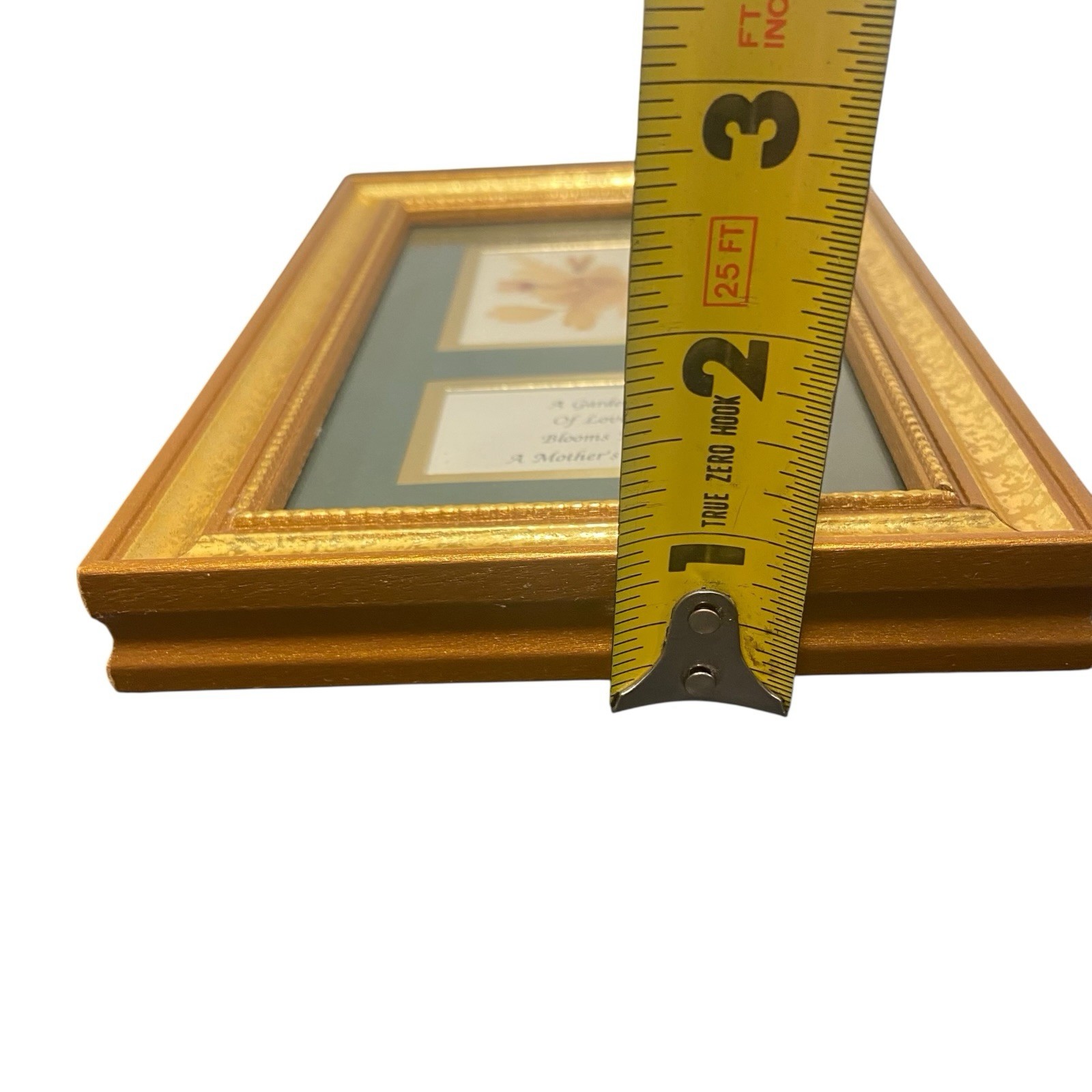 Pressed Flower Framed Poetry Mother’s Day New Mom Gift Love Gold Tone Frame VTG