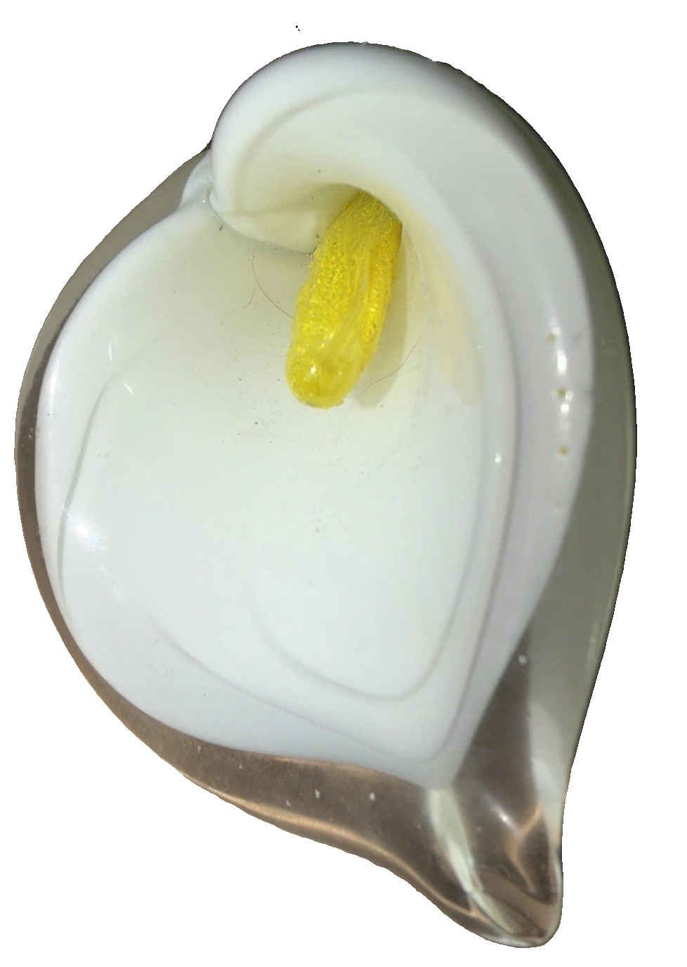 Glass Lily Glass Long Stem White Calla Lily Flower Decoration 14”