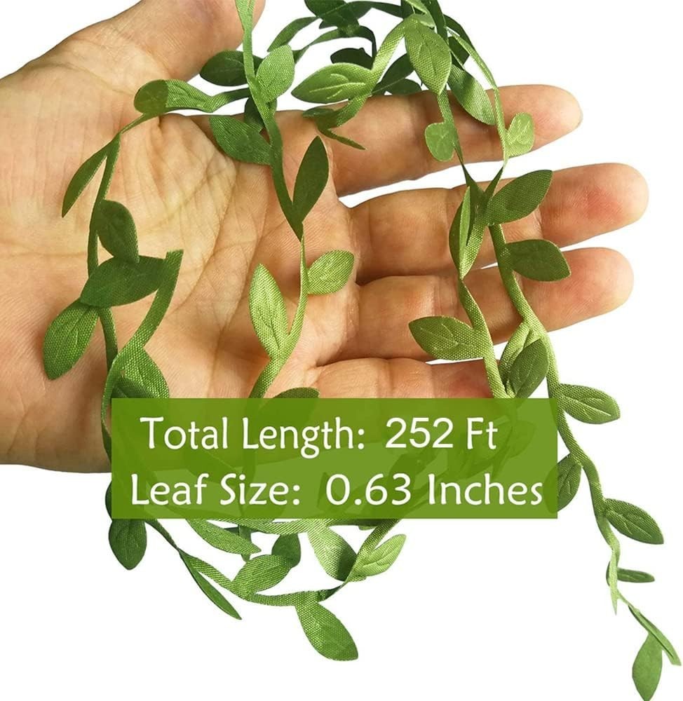 Artificial Greenery Eucalyptus Vine 252ft Plants Fake Hanging Green Leaves Jungl