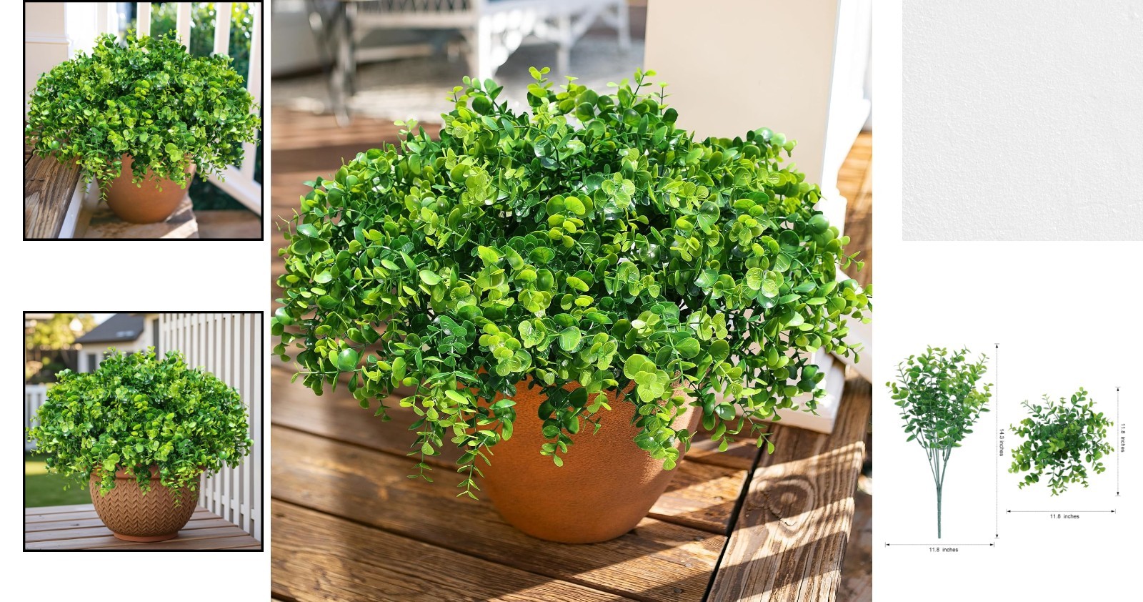 12 Bundles Artificial Plants Outdoor Faux Plants Boston Fern Summer Decor Fake