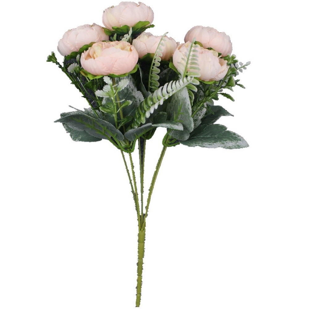 6 Head Silk Peony Bouquet Artificial Flowers For Wedding Home Decor Party New