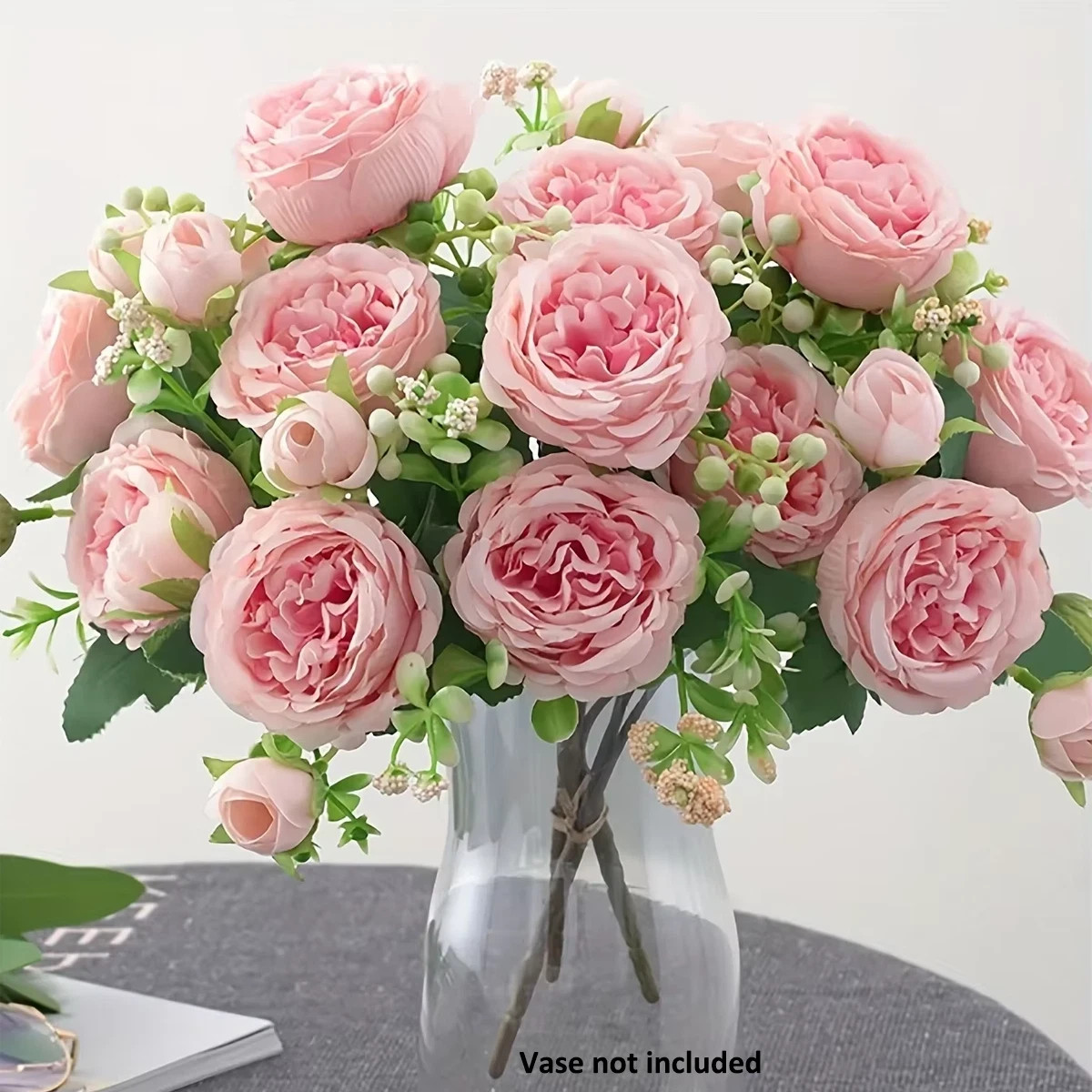 4 Bouquet Silk Peony Artificial 36 Heads Fake Flowers Home Wedding Party Decor