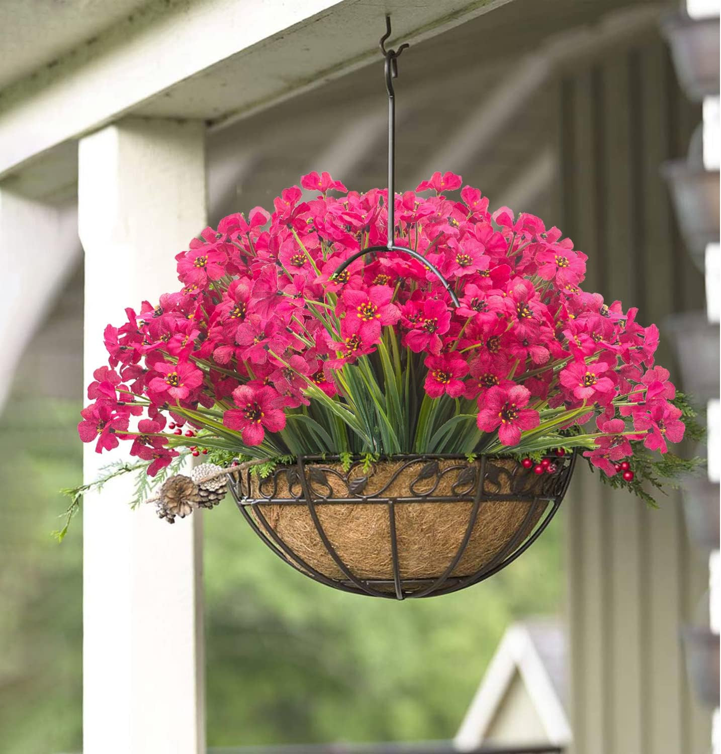 20 Bundles UV Resistant Artificial Flowers for Indoor & Outdoor Decoration