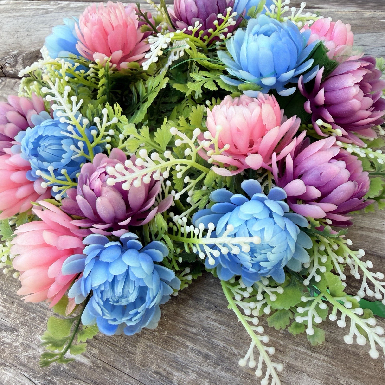 MCM Plastic Mums Ring Millenary Nice Size Flowers Perfect for Projects Great!
