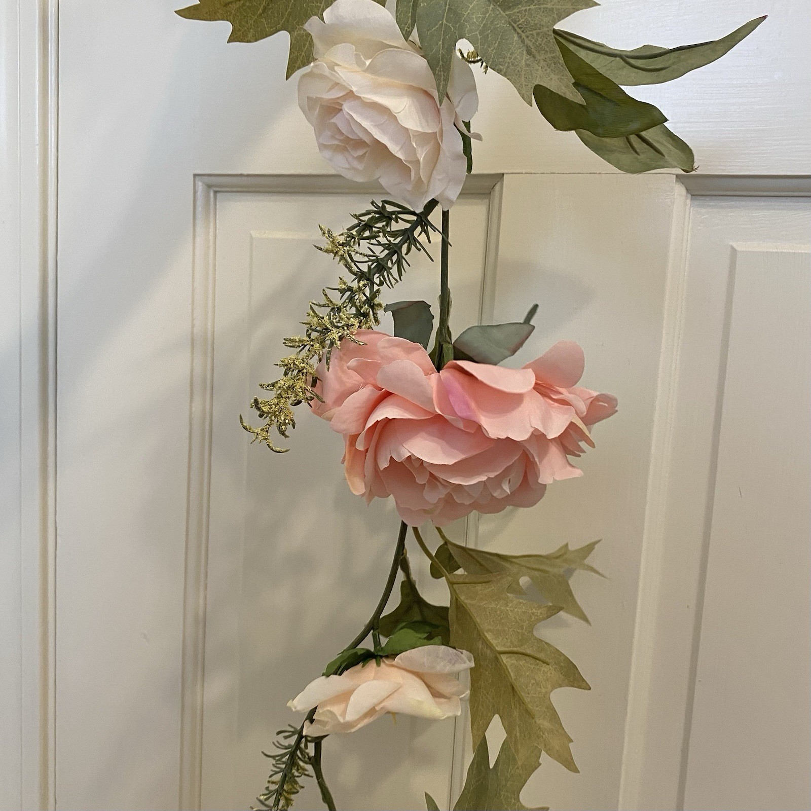 2 Artificial Pink Peony & Rose 6Ft Garland Shower Party Arch Table Runner Flower