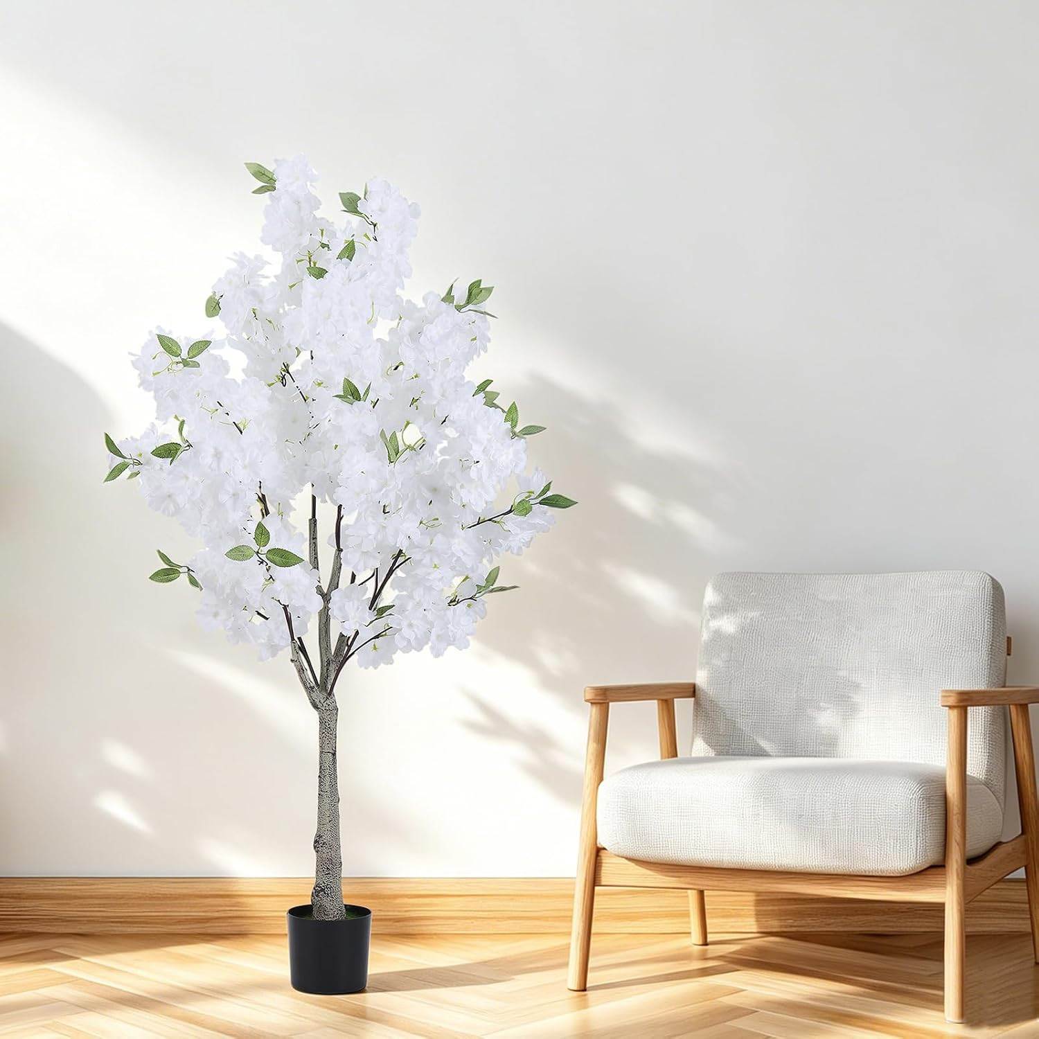 4FT Artificial Cherry Blossom Tree – Faux Pink Sakura for Home & Office Decor