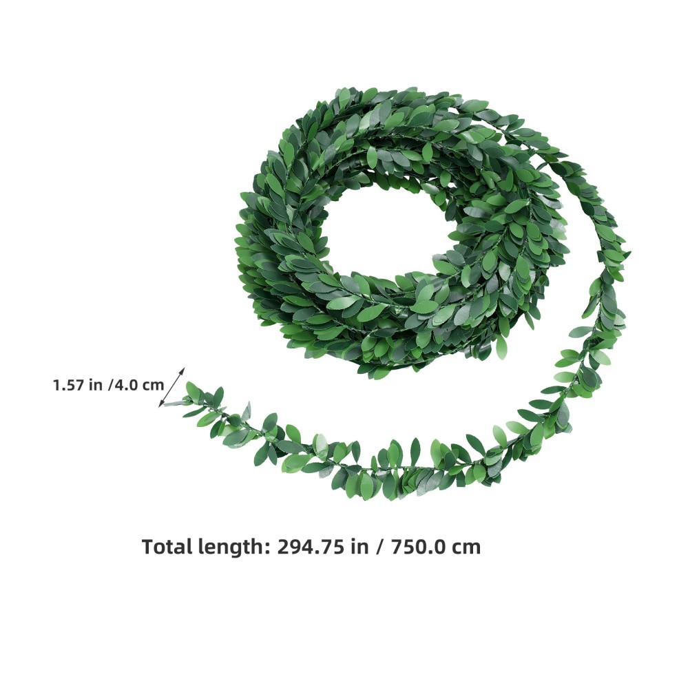 5 Pcs Realistic Artificial Vines Green Leafy Hanging Festival Home Decor