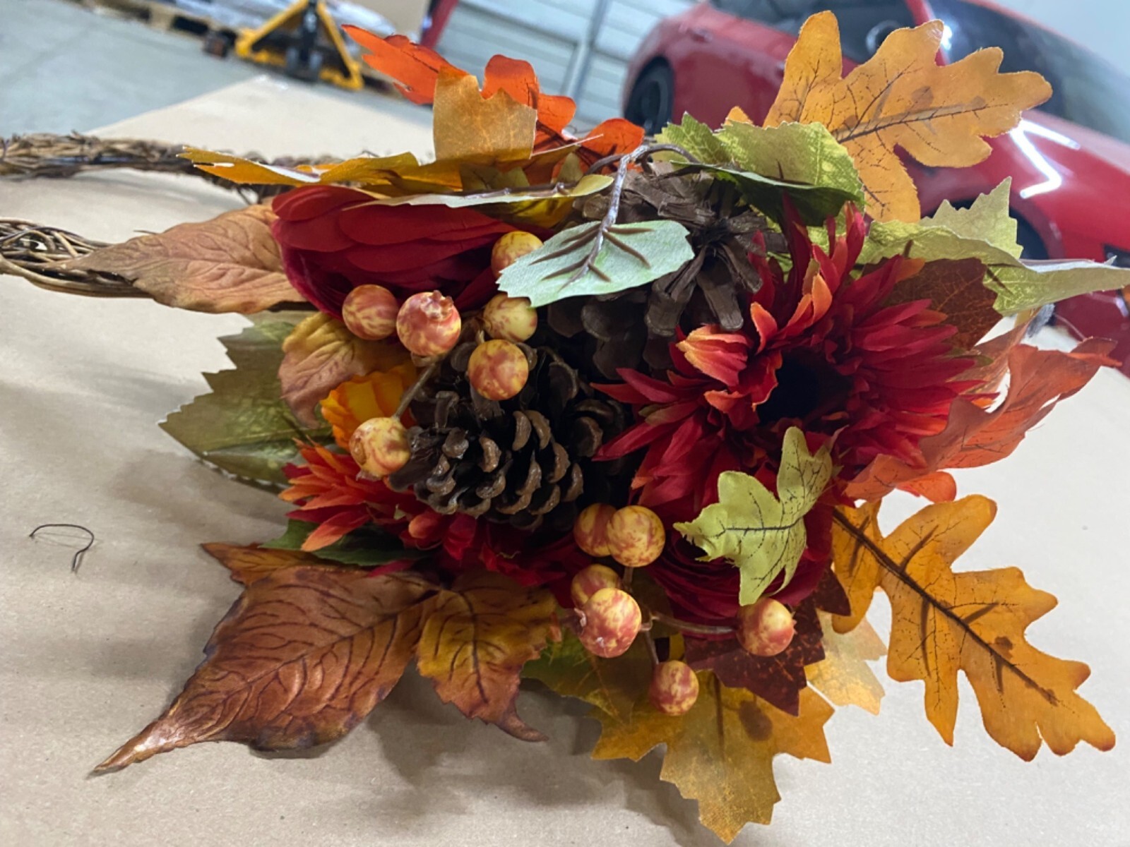 Charter Club Harvest Floral Decorative Cornucopia 18″L x 10″W x 11″H NEW