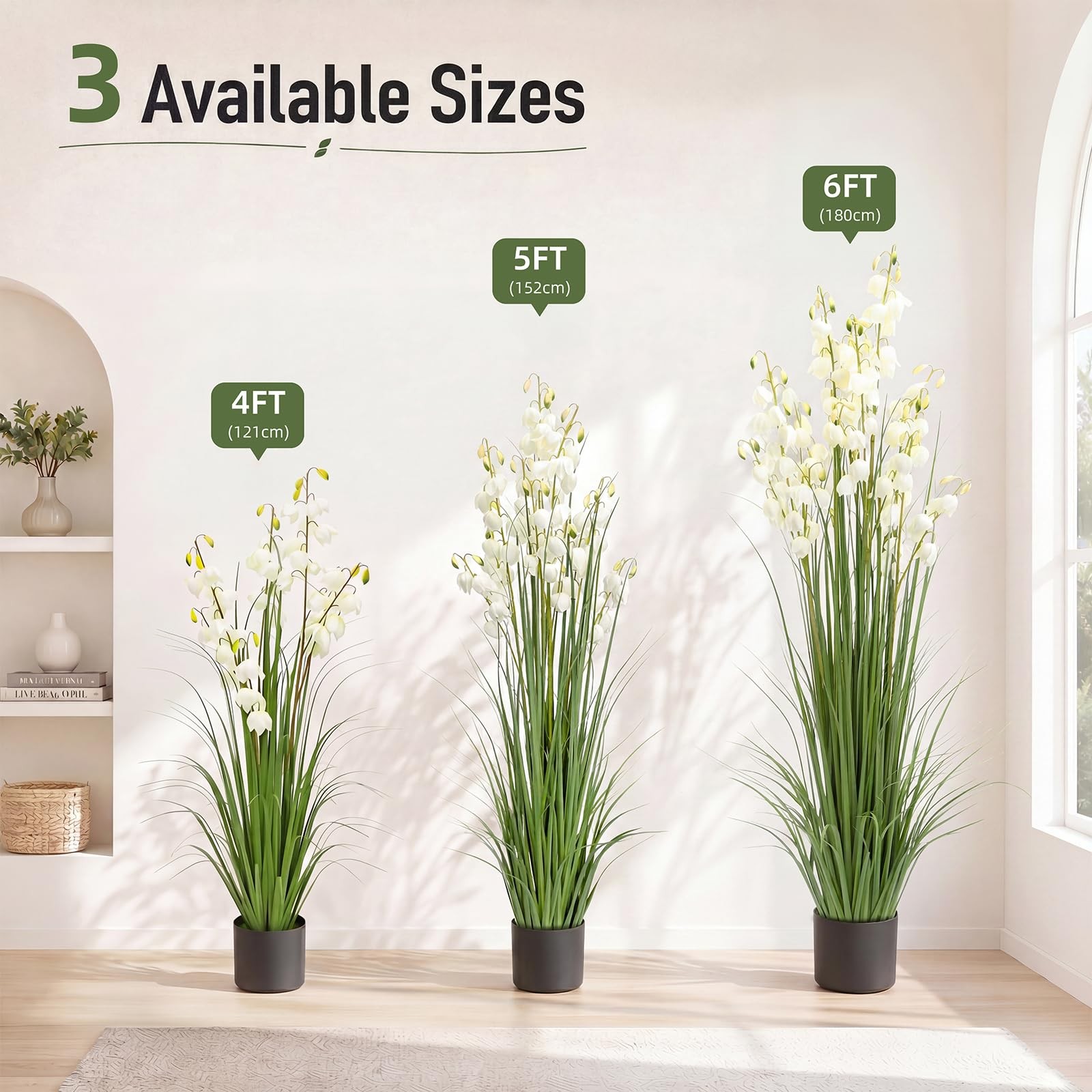 5FT Tall Potted Lily of the Valley Artificial Plant