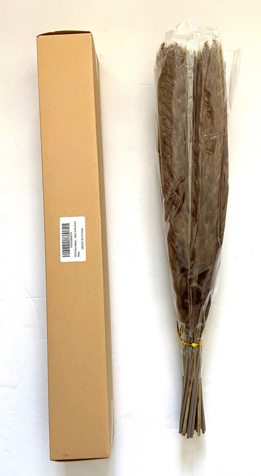 NEW 40-Pc Pampas Grass Dried Wheat Bouquet 17″ Boho Flowers Bohemian Vase Decor