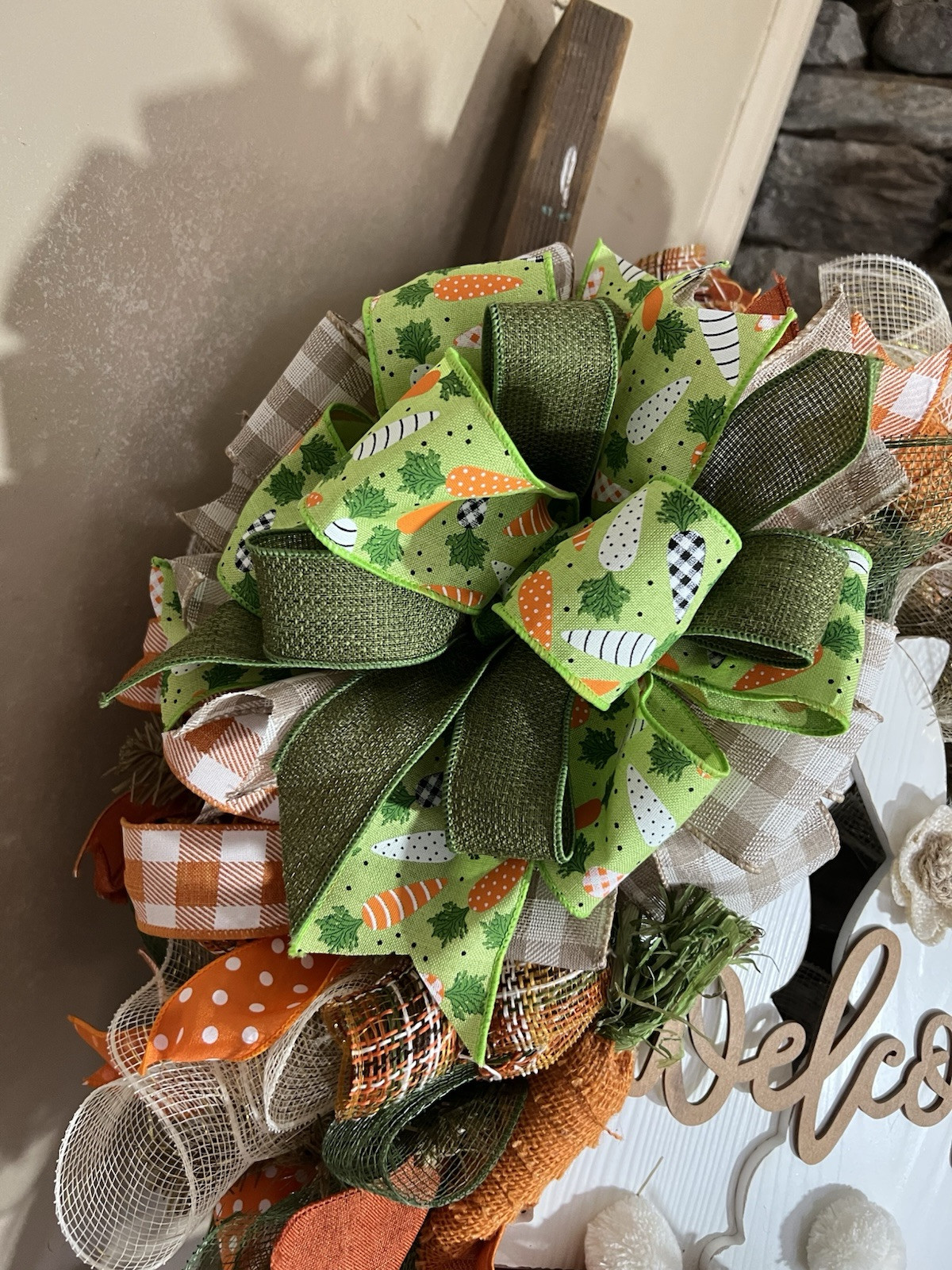 Wreath| Welcome Front Door Wreath| Home decor | Easter Spring Wreath