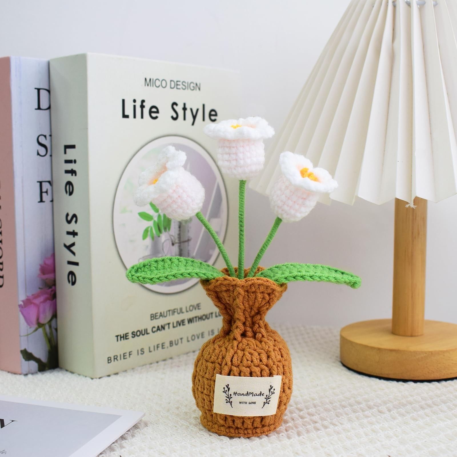 Crochet Lily of The Valley Vase, Cute Crochet Gift, Knitted Flowers, Adroable…