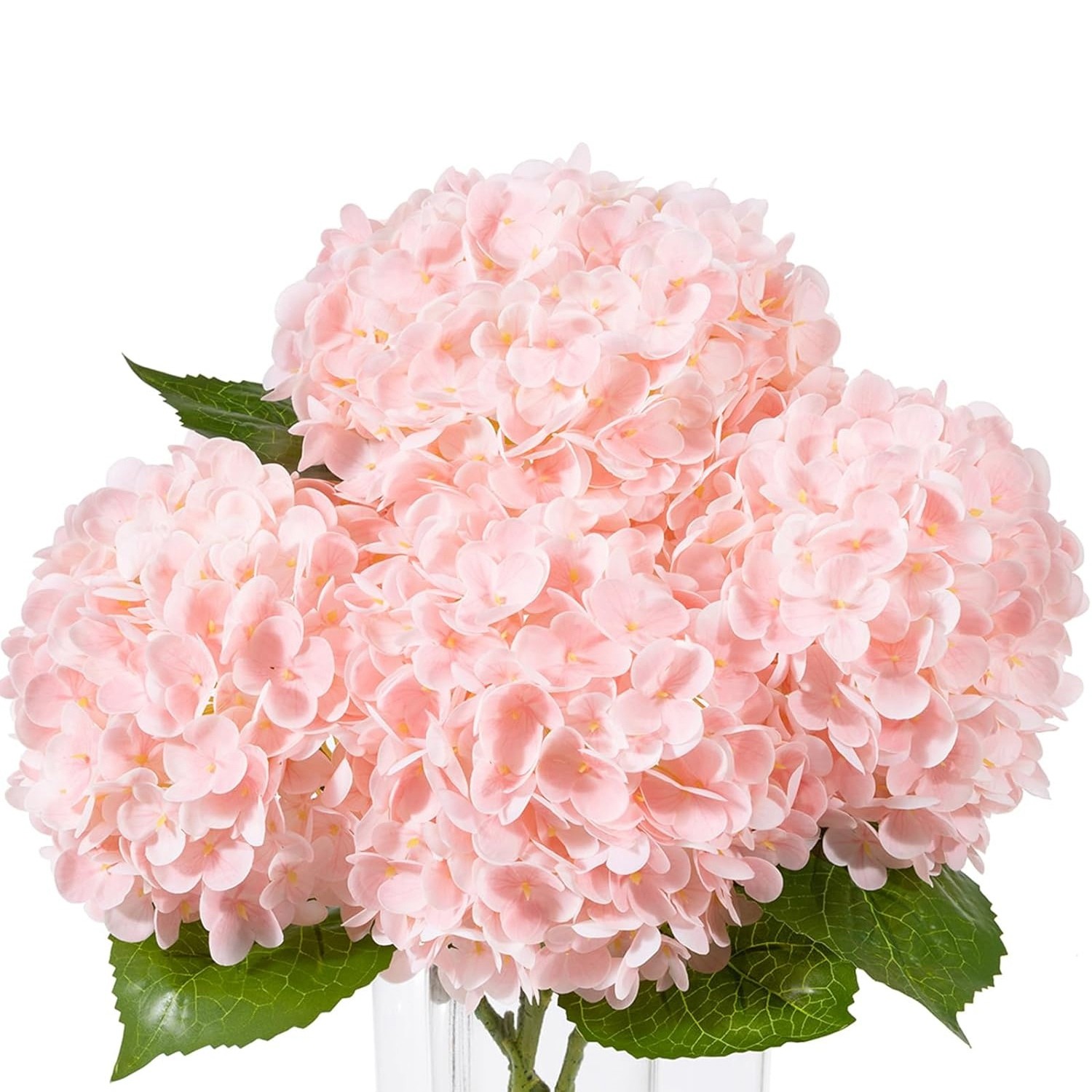 3-Pack Real Artificial Hydrangea Flowers 20″ Faux Hydrangeas with Long3594