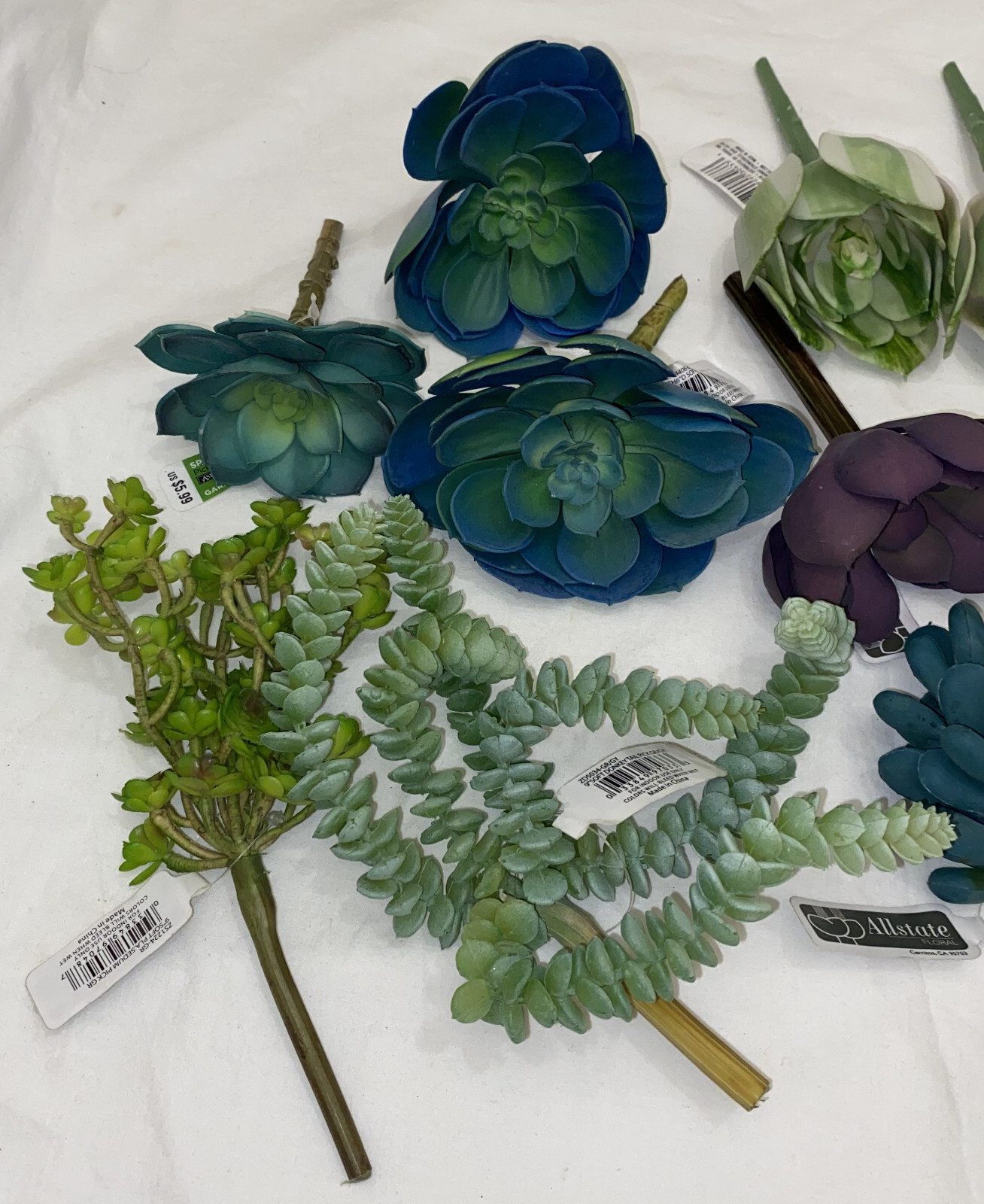 Artificial Succulent Plant Flowers Assorted Lot Preowned W Tags Pier 1 Allstate