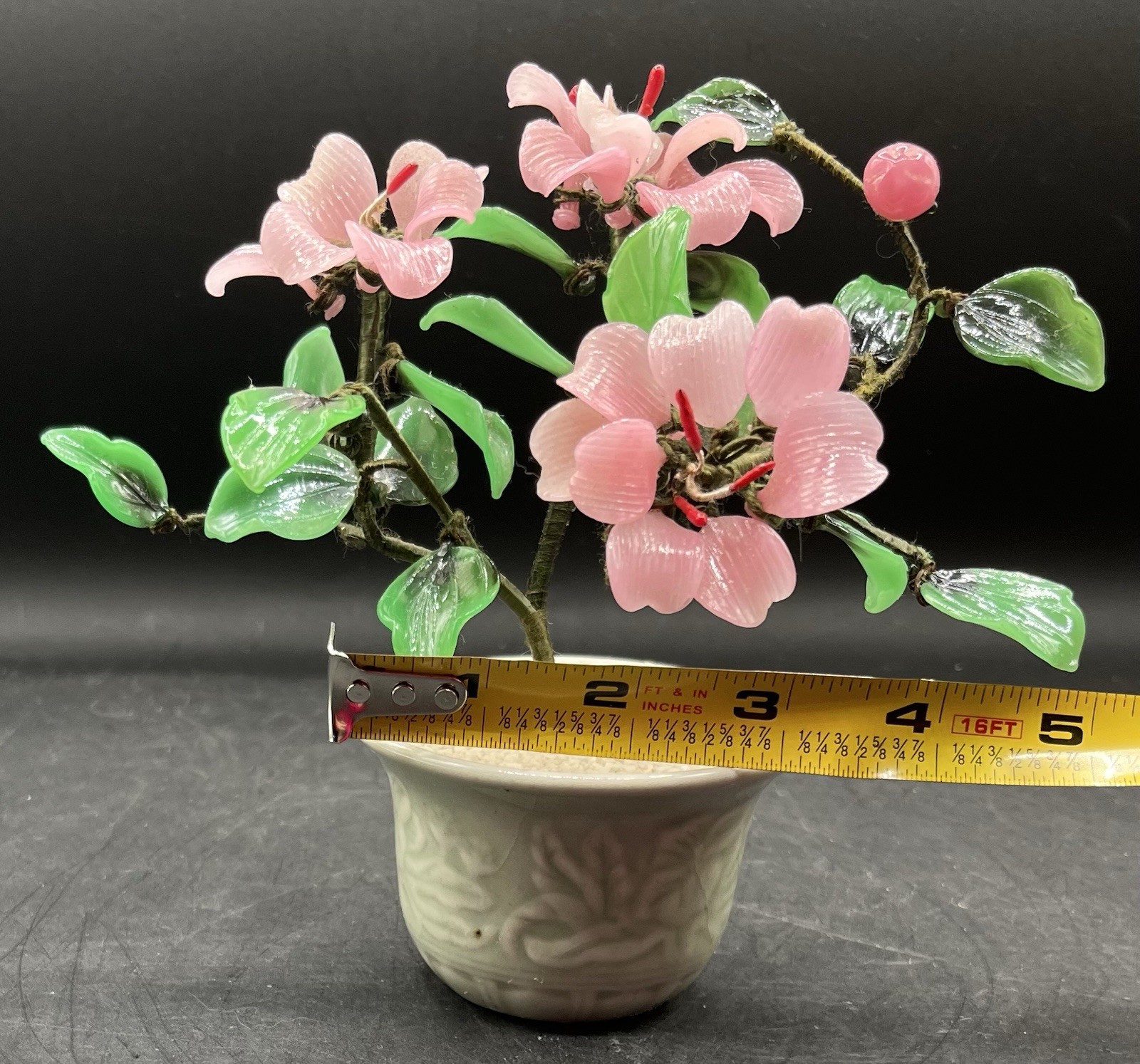 Vintage Bonsai Cherry Blossom Tree 7”
