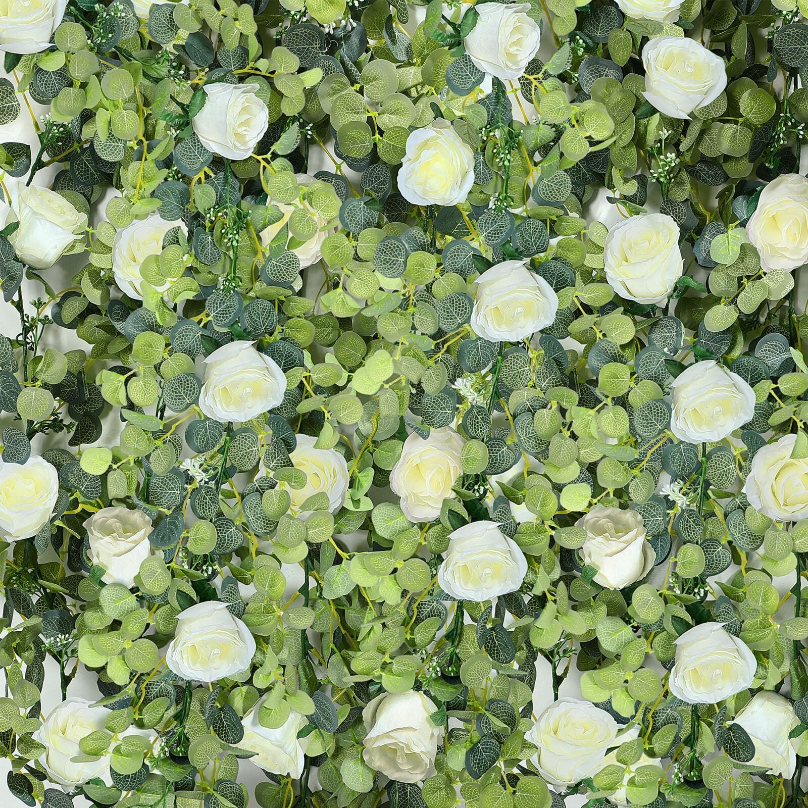 6 Pcs Wedding Garland Artificial Eucalyptus Garland Faux Flowers 5.91 ft Rose…
