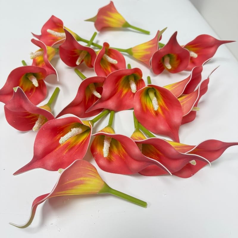 20 Pieces Calla Lily Artificial Flower Heads,Tropical Faux Flowers That Look …