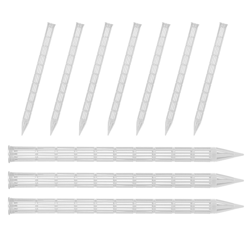 10Pcs White Plant Aeration Tubes for Pots Root Protection Anti Root Rot Stakes