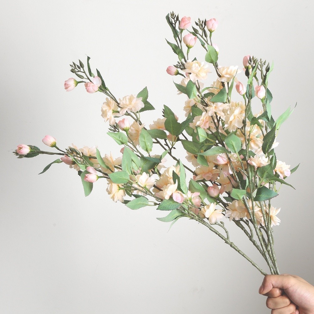 Artificial Camellia Flower 27.56in for Wedding Table Decor Outdoor Use