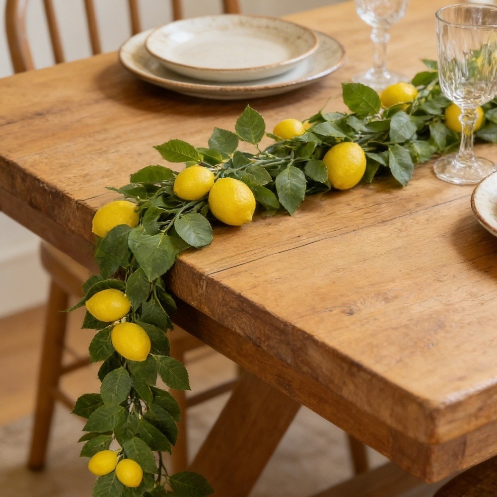 Artificial Lemon Vine with Detailed Craftsmanship for Modern Farmhouse Style